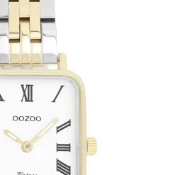 Oozoo Damen Armbanduhr OOZOO Vintage Analog Metallband silber gold UOC20411