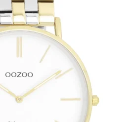 Oozoo Damen Armbanduhr OOZOO Vintage Analog Metallband silber gold UOC20402