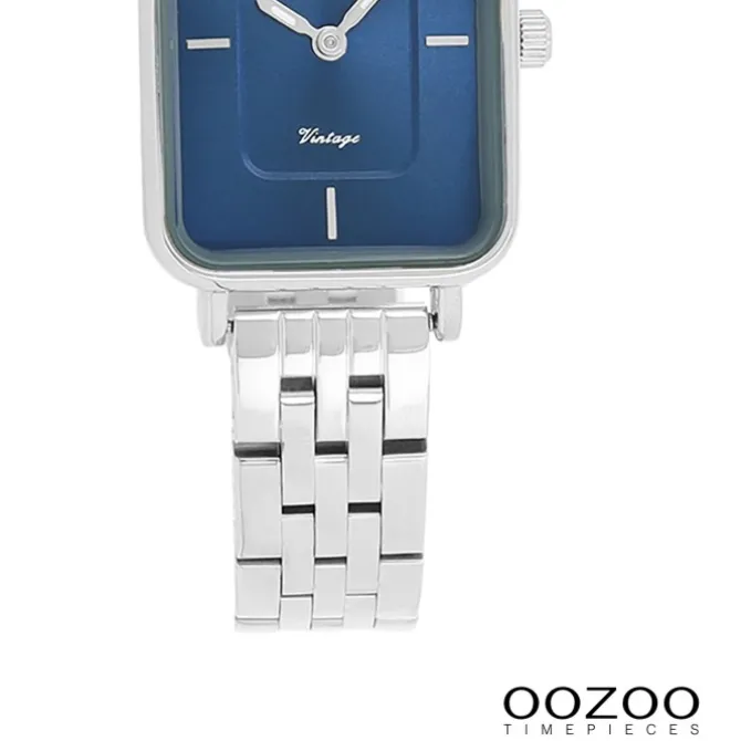 Oozoo Damen Armbanduhr OOZOO Vintage Analog Metallband silber UOC20417