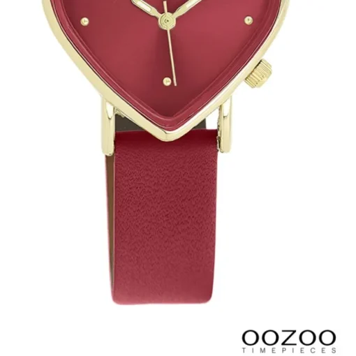 Oozoo Damen Armbanduhr OOZOO Timepieces Analog Lederband rot UOC11454