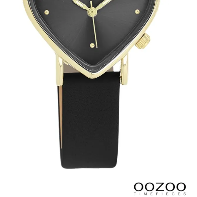 Oozoo Damen Armbanduhr OOZOO Timepieces Analog Lederband schwarz UOC11452