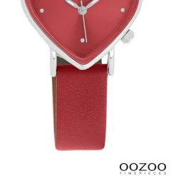 Oozoo Damen Armbanduhr OOZOO Timepieces Analog Lederband rot UOC11448