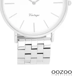 Oozoo Damen Armbanduhr OOZOO Vintage Analog Metallband silber UOC20400