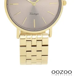 Oozoo Damen Armbanduhr OOZOO Vintage Analog Metallband gold UOC20408