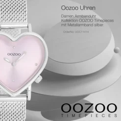 Oozoo Damen Armbanduhr OOZOO Timepieces Analog Metall silber UOC11414