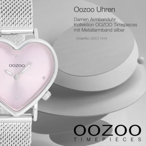 Oozoo Damen Armbanduhr OOZOO Timepieces Analog Metall silber UOC11414