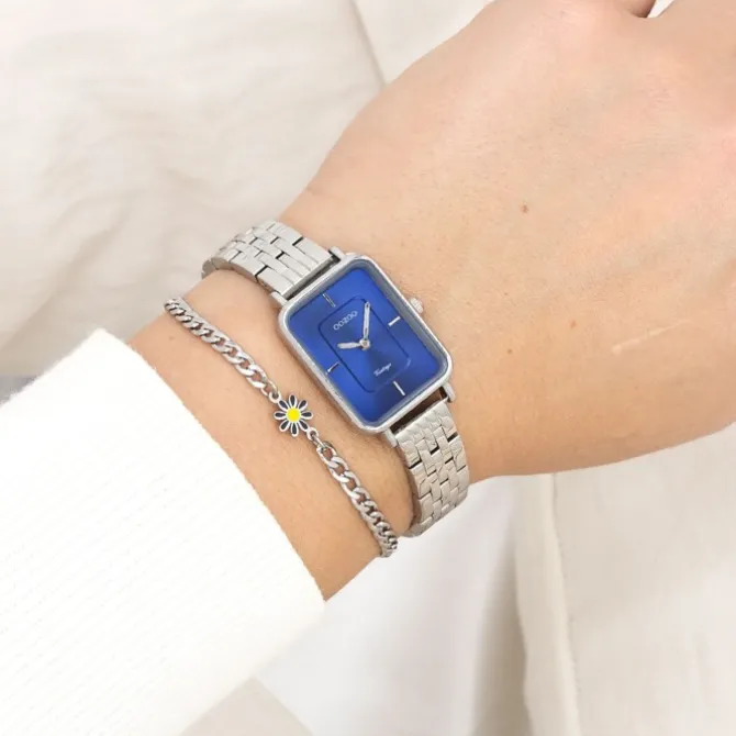 Oozoo Damen Armbanduhr OOZOO Vintage Analog Metallband silber UOC20417