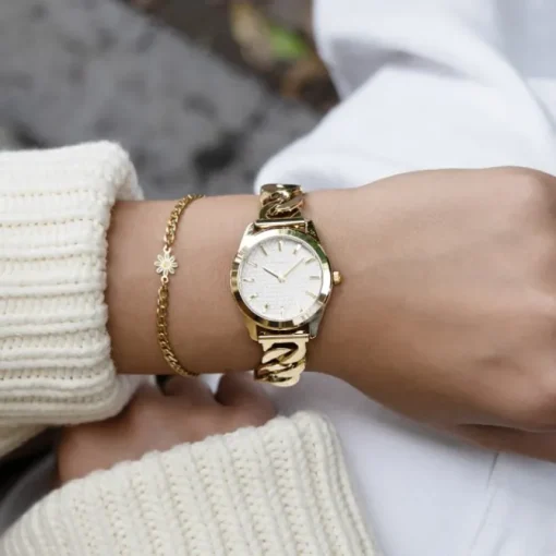 Oozoo Damen Armbanduhr OOZOO Timepieces Analog Metall gold UOC11419