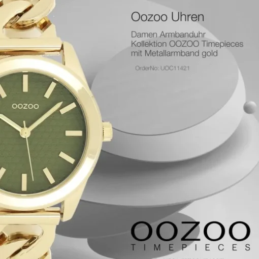 Oozoo Damen Armbanduhr OOZOO Timepieces Analog Metall gold UOC11421