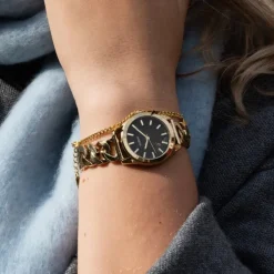 Oozoo Damen Armbanduhr OOZOO Timepieces Analog Metall gold UOC11422
