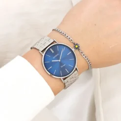 Oozoo Damen Armbanduhr OOZOO Vintage Analog Metallband silber UOC20401