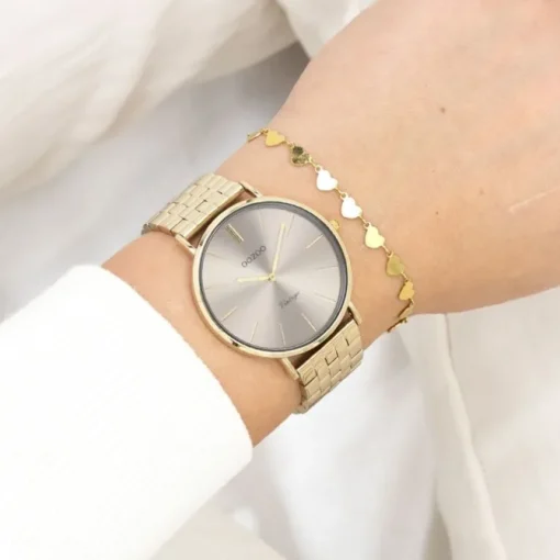 Oozoo Damen Armbanduhr OOZOO Vintage Analog Metallband gold UOC20403