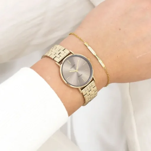 Oozoo Damen Armbanduhr OOZOO Vintage Analog Metallband gold UOC20408