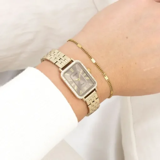 Oozoo Damen Armbanduhr OOZOO Vintage Analog Metallband gold UOC20415