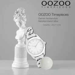 Oozoo Damen Armbanduhr OOZOO Timepieces Analog Metall silber UOC11418