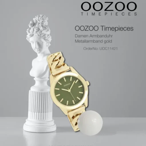 Oozoo Damen Armbanduhr OOZOO Timepieces Analog Metall gold UOC11421