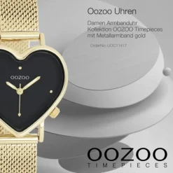 Oozoo Damen Armbanduhr OOZOO Timepieces Analog Metall gold UOC11417