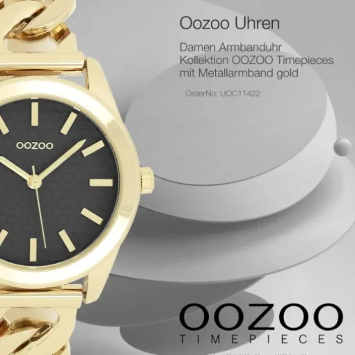 Oozoo Damen Armbanduhr OOZOO Timepieces Analog Metall gold UOC11422