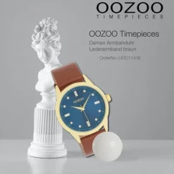 Oozoo Damen Armbanduhr OOZOO Timepieces Analog Leder braun UOC11438