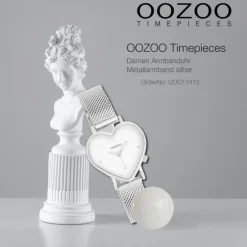 Oozoo Damen Armbanduhr OOZOO Timepieces Analog Metall silber UOC11413