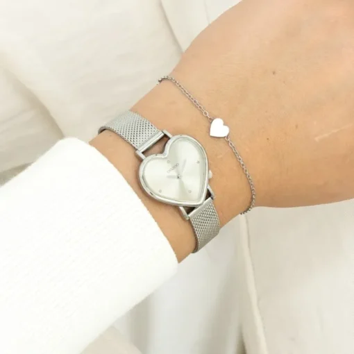 Oozoo Damen Armbanduhr OOZOO Timepieces Analog Metallband silber UOC11443