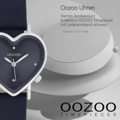 Oozoo Damen Armbanduhr OOZOO Timepieces Analog Lederband schwarz UOC11449