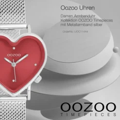 Oozoo Damen Armbanduhr OOZOO Timepieces Analog Metallband silber UOC11444