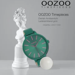 Oozoo Damen Armbanduhr OOZOO Timepieces Analog Leder grün UOC11440