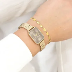 Oozoo Damen Armbanduhr OOZOO Vintage Analog Metallband gold UOC20419