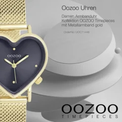 Oozoo Damen Armbanduhr OOZOO Timepieces Analog Metallband gold UOC11446