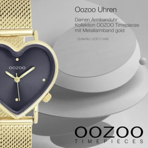 Oozoo Damen Armbanduhr OOZOO Timepieces Analog Metallband gold UOC11446