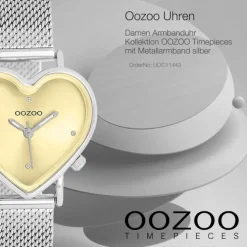 Oozoo Damen Armbanduhr OOZOO Timepieces Analog Metallband silber UOC11443