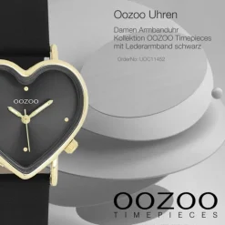 Oozoo Damen Armbanduhr OOZOO Timepieces Analog Lederband schwarz UOC11452