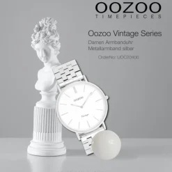 Oozoo Damen Armbanduhr OOZOO Vintage Analog Metallband silber UOC20400