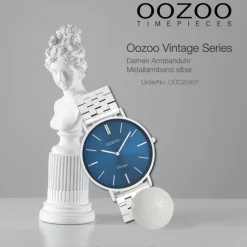 Oozoo Damen Armbanduhr OOZOO Vintage Analog Metallband silber UOC20401