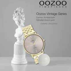 Oozoo Damen Armbanduhr OOZOO Vintage Analog Metallband gold UOC20403