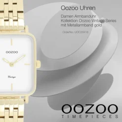 Oozoo Damen Armbanduhr OOZOO Vintage Analog Metallband gold UOC20418