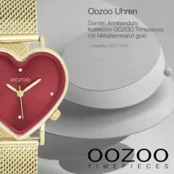 Oozoo Damen Armbanduhr OOZOO Timepieces Analog Metallband gold UOC11453