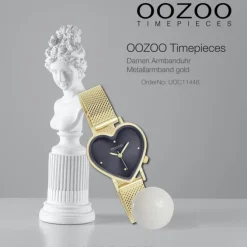 Oozoo Damen Armbanduhr OOZOO Timepieces Analog Metallband gold UOC11446
