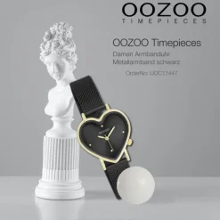 Oozoo Damen Armbanduhr OOZOO Timepieces Analog Metallband schwarz UOC11447