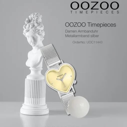 Oozoo Damen Armbanduhr OOZOO Timepieces Analog Metallband silber UOC11443