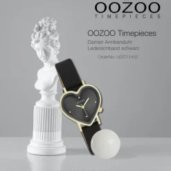 Oozoo Damen Armbanduhr OOZOO Timepieces Analog Lederband schwarz UOC11452