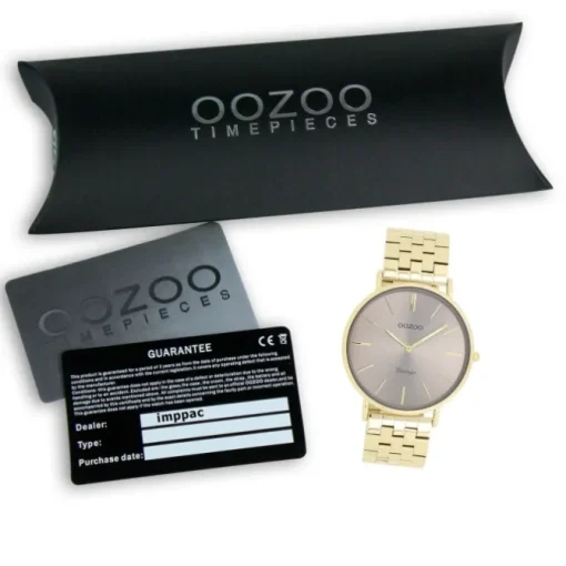 Oozoo Damen Armbanduhr OOZOO Vintage Analog Metallband gold UOC20403