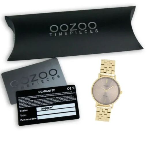 Oozoo Damen Armbanduhr OOZOO Vintage Analog Metallband gold UOC20408