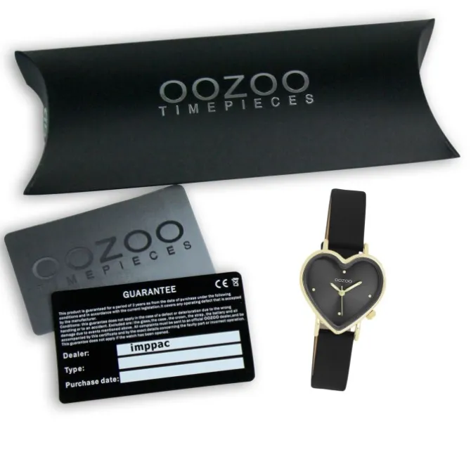 Oozoo Damen Armbanduhr OOZOO Timepieces Analog Lederband schwarz UOC11452
