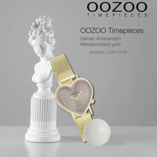 Oozoo Damen Armbanduhr OOZOO Timepieces Analog Metall gold UOC11416