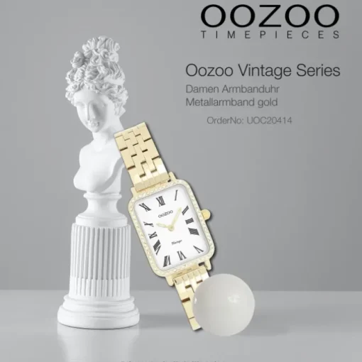 Oozoo Damen Armbanduhr OOZOO Vintage Analog Metallband gold UOC20414