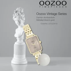 Oozoo Damen Armbanduhr OOZOO Vintage Analog Metallband gold UOC20419