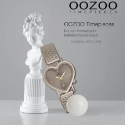 Oozoo Damen Armbanduhr OOZOO Timepieces Analog Metallband braun UOC11445