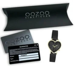 Oozoo Damen Armbanduhr OOZOO Timepieces Analog Metallband schwarz UOC11447